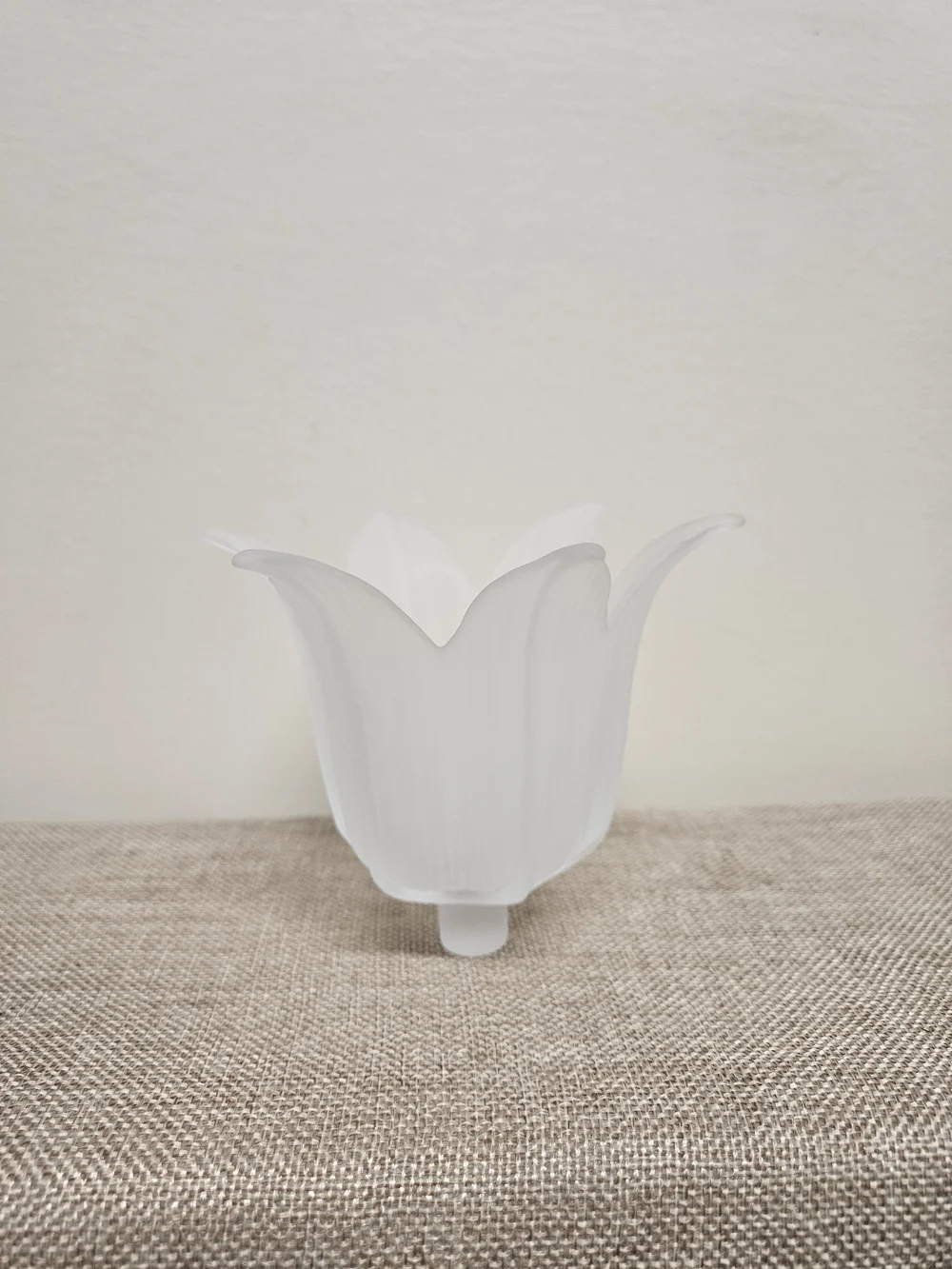 PartyLite Frosted Glass Tulip Peglite Candle Holder P0420 Original Box